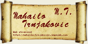 Mahailo Trnjaković vizit kartica